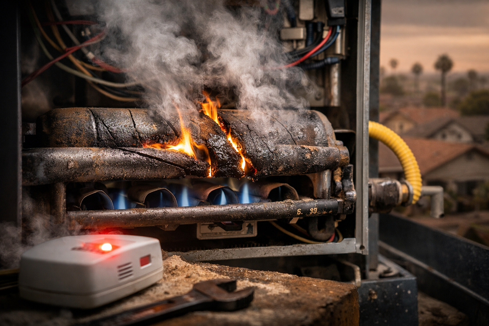 Damaged Heat Exchanger